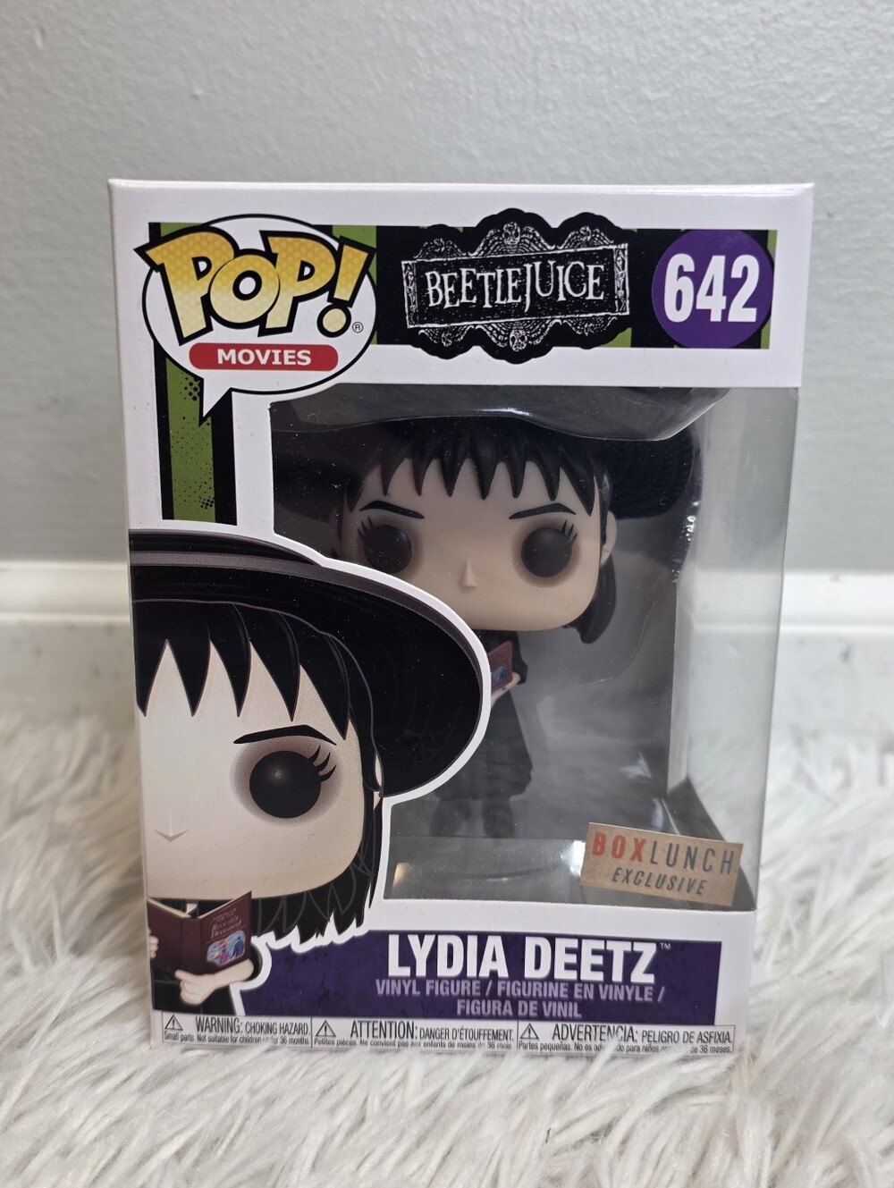 Funko Vinyl Box Back Panel - White, Black, Gray